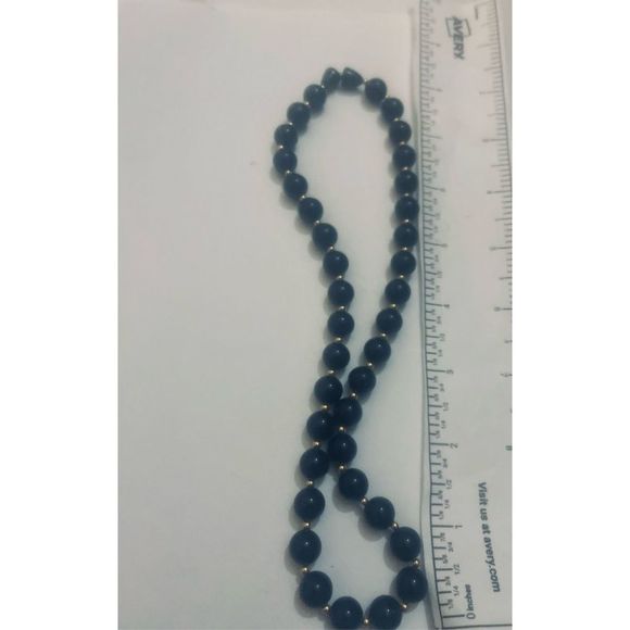 Pretty BLACK BEAD CHOKER NECKLACE - Picture 4 of 6